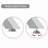 47.24" Rectangular Clear Tempered Glass Dining Table-390650268