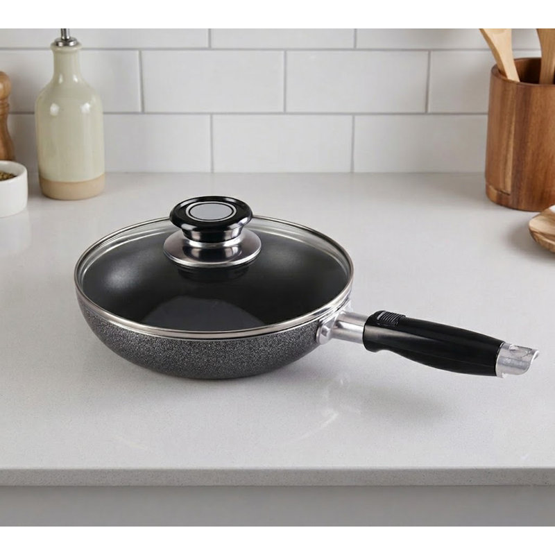 8" Non Stick Fry Pan With Lid, 8"