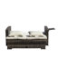 Chaise longue double d'extérieur avec coussin et table Salamone
