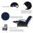 Aadhira Adjustable Outdoor Recliner with Cushions, Comfortable Patio Recliner Chair-1860349058