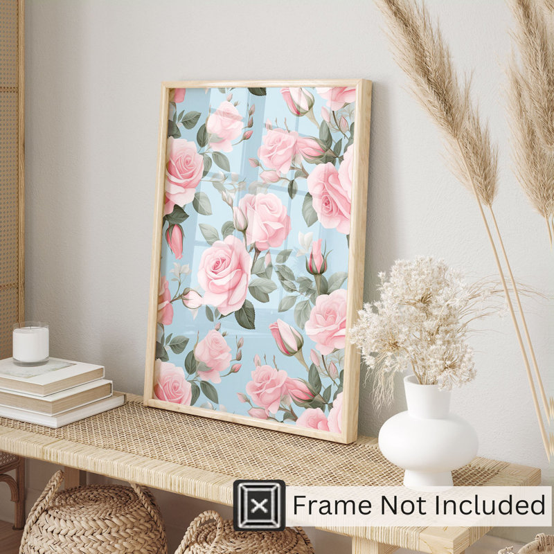 «Floral Rose Flower Symphony III», reproduction d'art non encadrée, H 16 po x l 12 po