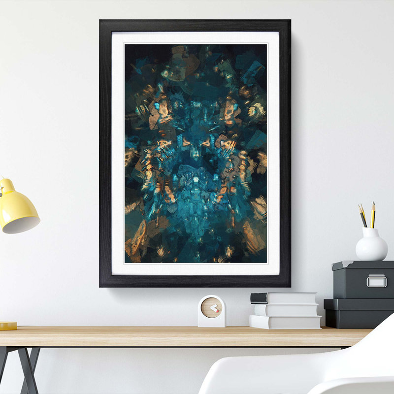 Mirror Reflection - Picture Frame Graphic Art Print, 36cm H x 27cm W x 2cm D, Black Framed