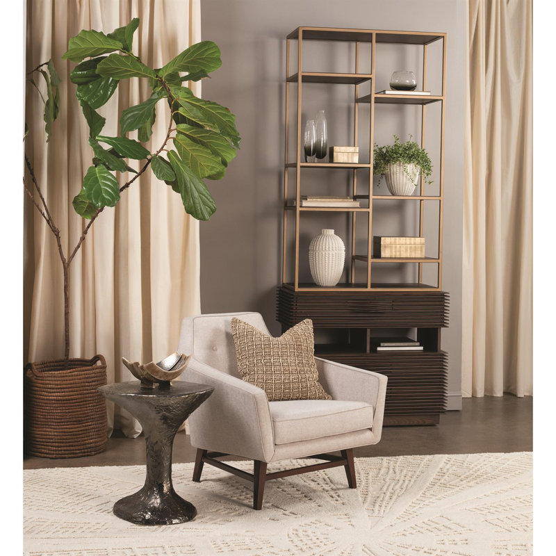 Enoch Abstract Ivory and Grey Hand-Tufted Wool Rug