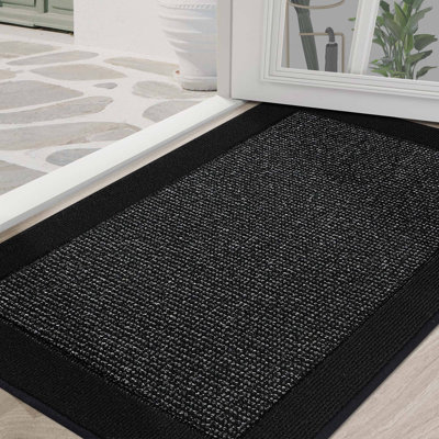 Indoor Door Mat, Dirt Trapper Door Mats Non-Slip Entryway Rugs Washable, Resist Dirt Absorbent Welcome Mat, Low Profile Floor Mats for Front Back Door and Entryway