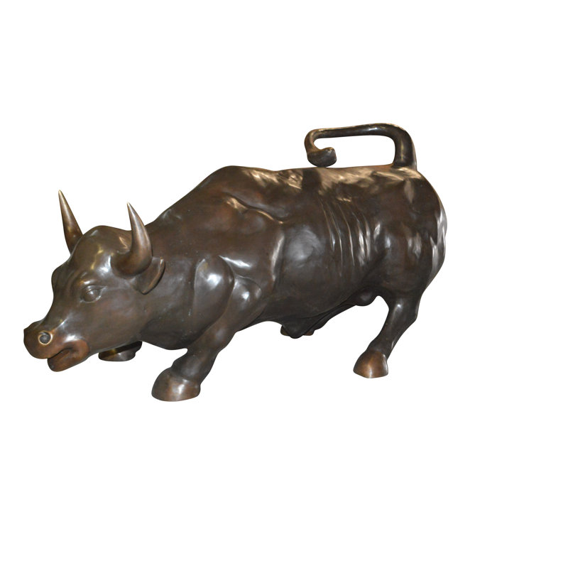 Statue en bronze géant Wall Street - taille: L 30 po x l 82 po x H 47 po.
