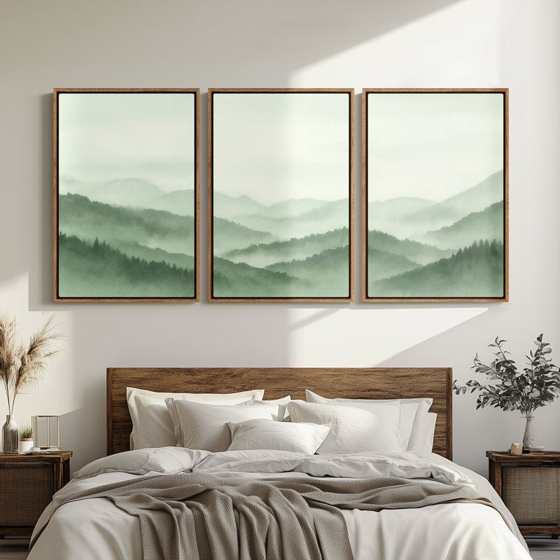 Framed Canvas Wall Art - Vintage Abstract Wall Prints for Bedroom, Natural, 36" H x 24" W