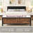 Queen Size Bed Frame With 4 Storage Drawers & Headboard – Rustic Metal, No Box Spring Needed, Noise Free