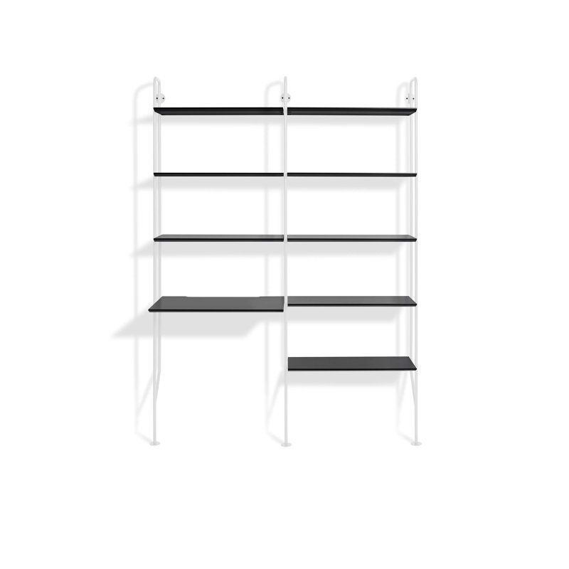 Hitch Rectangular Writing Desk Office Set, White, White