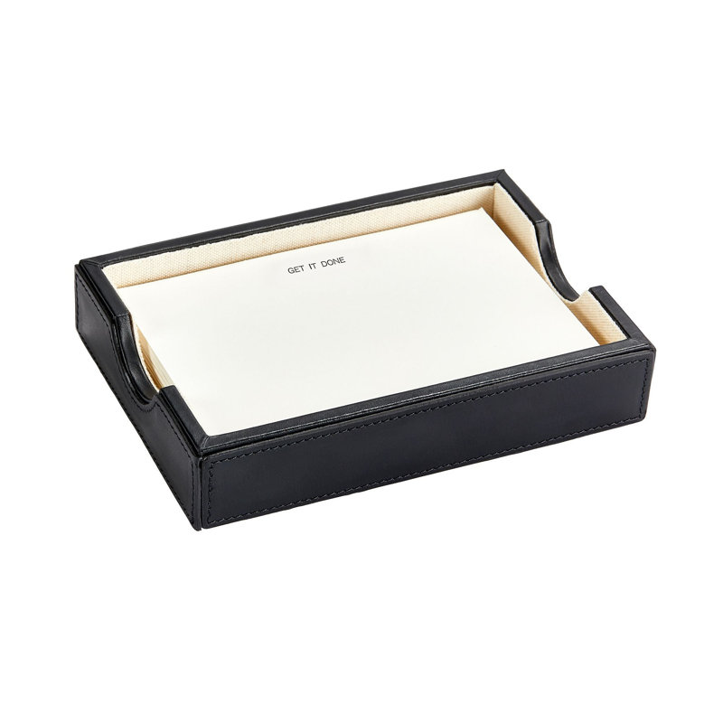 "Get It Done" Letterpress Leather Memo Tray