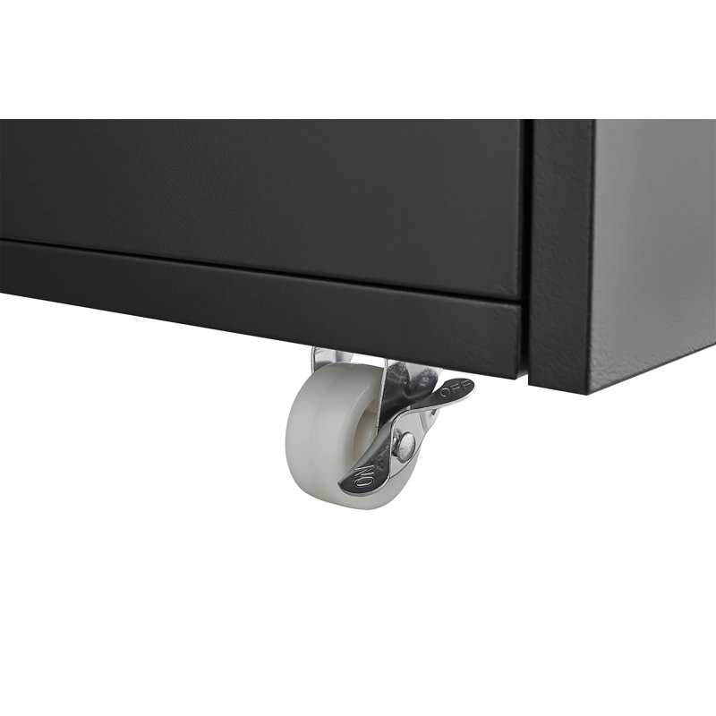 Support pour bureau à domicile avec roulettes, tables pour imprimantes avec porte-classeur, classeur latéral mobile avec tablette ouverte pour dossiers de format lettre / légal / A4