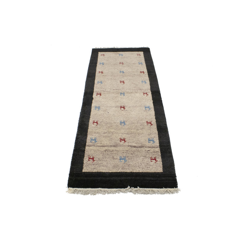 Tapis beige tribal Indo Gabbeh 3X6