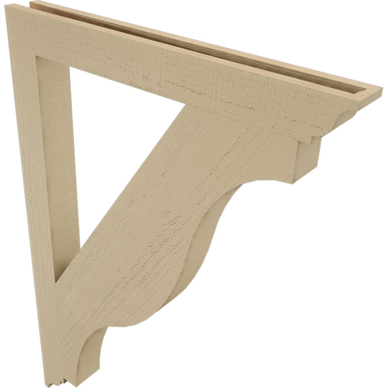Support traditionnel en faux bois de cèdre brut Timberthane, l 3 1/2 po x P 32 po x H 44 po, brun clair apprêté