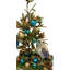 Centre de table hivernal turquoise et bleu sarcelle Hibou