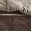 Édredon 7 pièces en velours côtelé très grand - brun, design élégant, 1 édredon, 2 taies décoratives, 3 coussins décoratifs, brun tendance pour le lit, décor-118739942