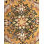 Tapis unique noué à la main sable / olive / bleu Trinia Mogul 8 pi 1 po