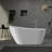 59"/67" Freestanding Bathtub, White Acrylic Soaking Tub with Chrome Drain, cUPC Certified-119733827