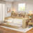 Multifunctional Wooden Daybed With Storage Shelves, Study Desk And Trundle-1583809759-1583809758