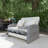 43.7" Wicker Reclining Outdoor Patio Daybed-1306237857