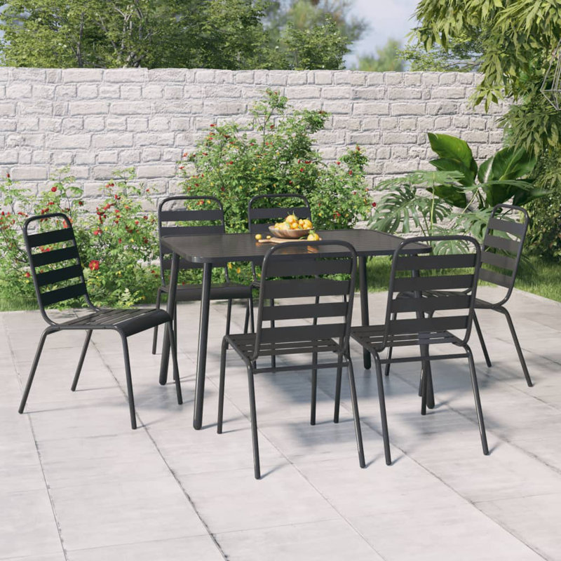 Dandor Square Dining Set, 7 - Pieces, 71cm H x 110cm W x 80cm D