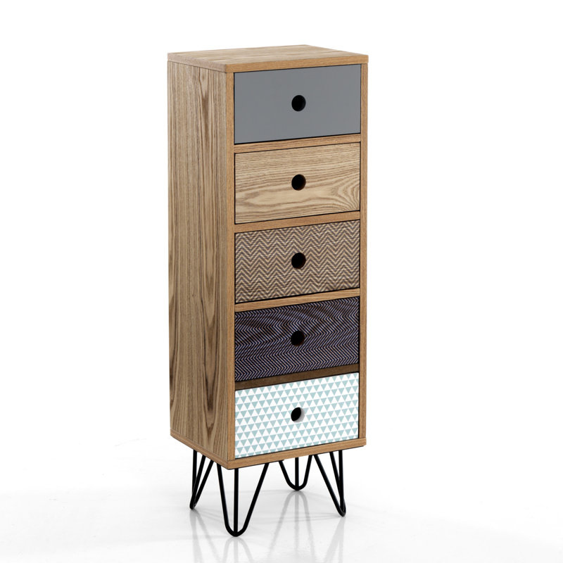 Swader 30cm W 5 - Drawer Chest of Drawers