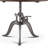 Hackett Teak Round Solid Wood Top Metal Base Dining Table