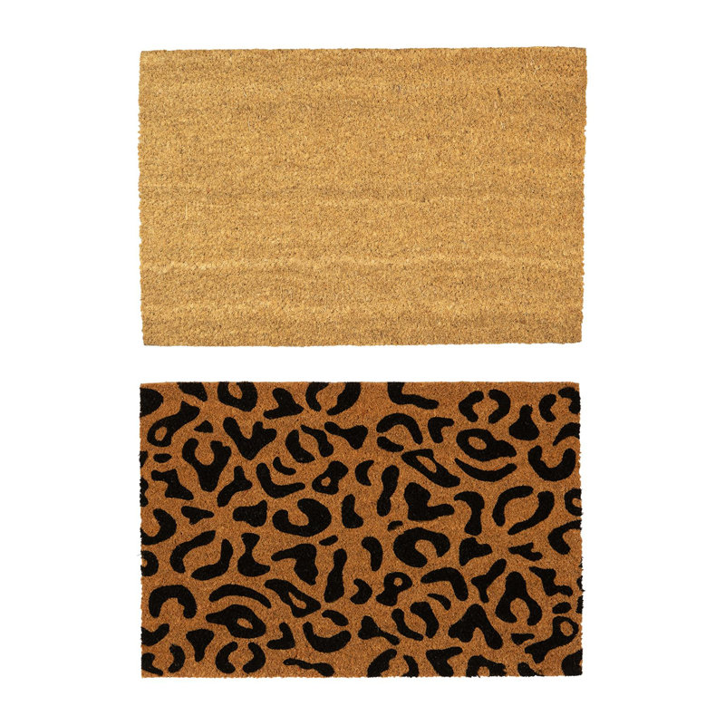 Nicola Spring - Coir Door Mats - 60 x 40cm - Leopard