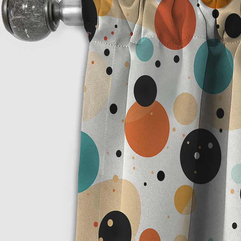 Motif à pois Urban Chic - Rideau abstrait - Rideau abstrait occultant - 1 panneau, L 52 po x L 120 po