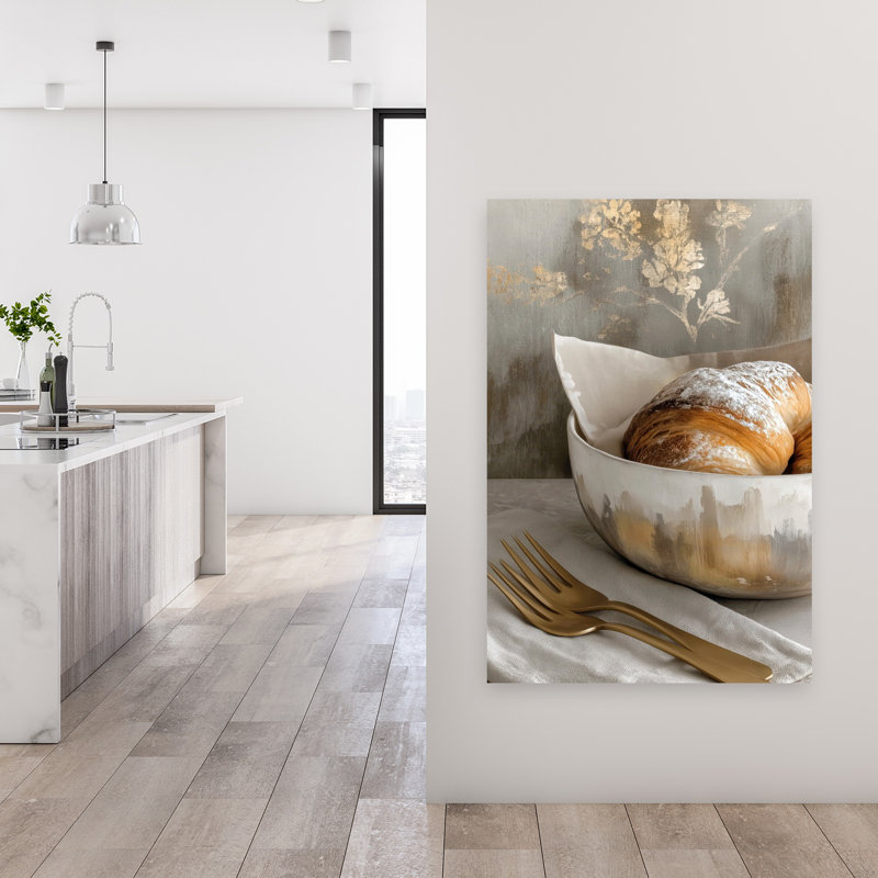 Art mural contemporain élégant et élégant, H 48 po x l 32 po