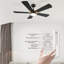Ventilateur de plafond standard à DEL à 5 pales de 52 po avec télécommande et ensemble d'éclairage inclus Amonnie-1884424523