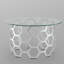 Mattea Clear Glass Round Top Coffee Table with Metal Frame-1436471078