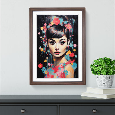 Audrey Hepburn Modern - Framed Print