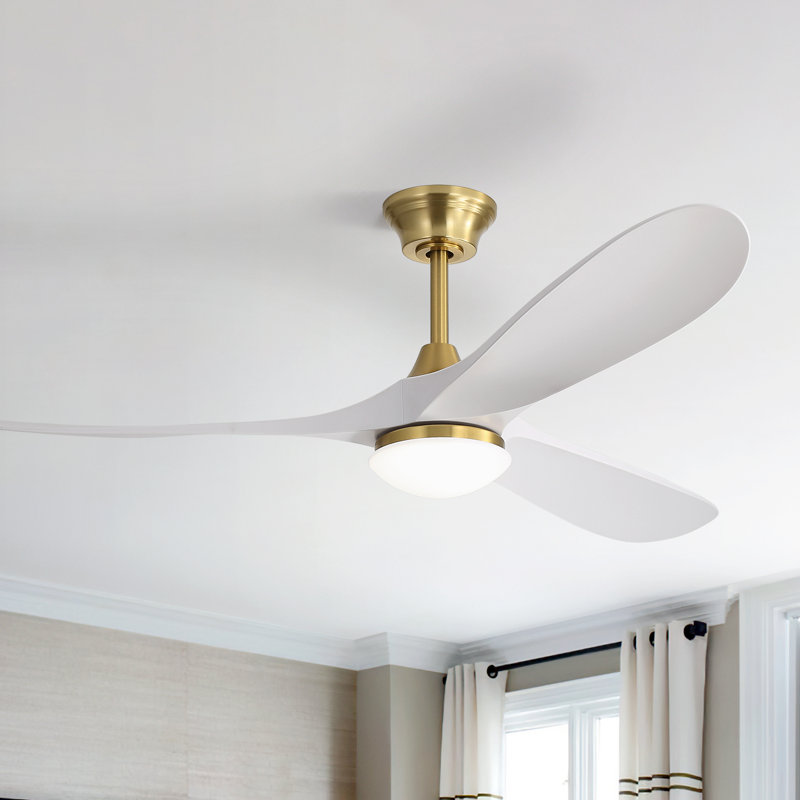  Nicola 60" Modern Style 3-blade Ceiling Fan Light With Remote Control, Supports Mobile Phone Connection And Voice Function