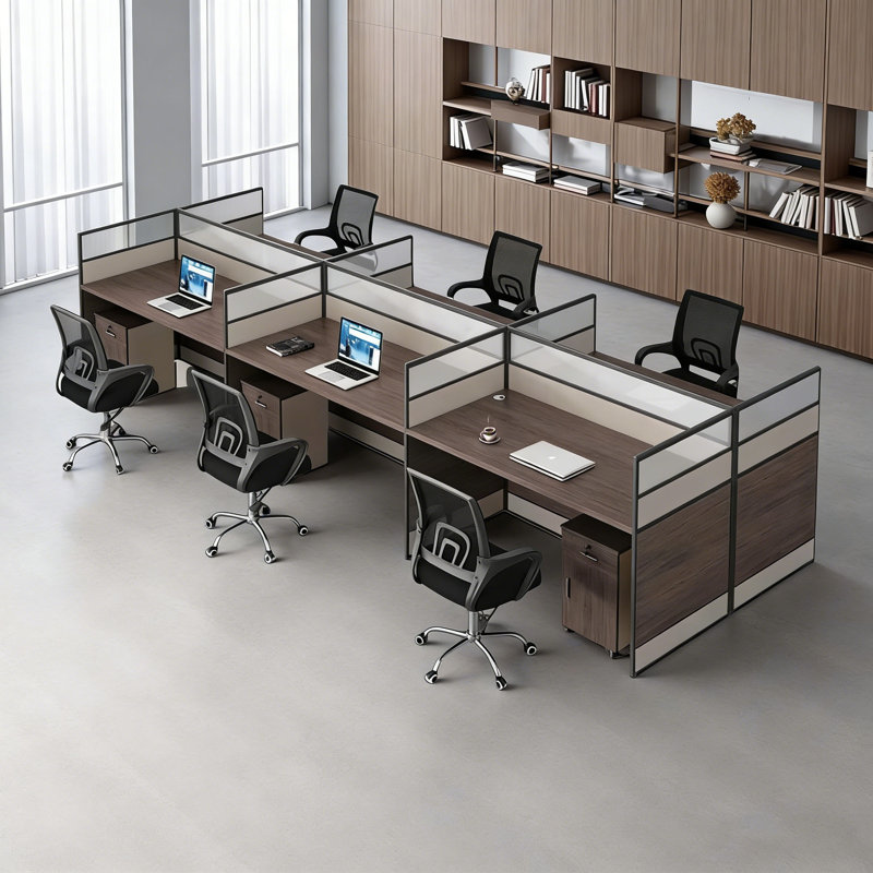 Bureau rectangulaire pour 6 personnes, 43.3'' H X 142.5'' W X 47.24'' D