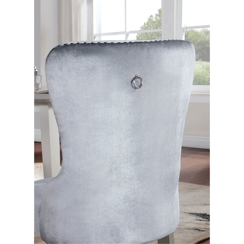 Chaise à oreilles rembourrée en flanelle 2 pièces Classic Classic