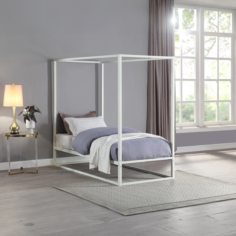 Bedoya Metal Bed, White, Single (3')