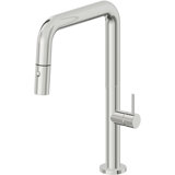 Pull-Down Kitchen Faucet With Button Sprayer - Quad Spout