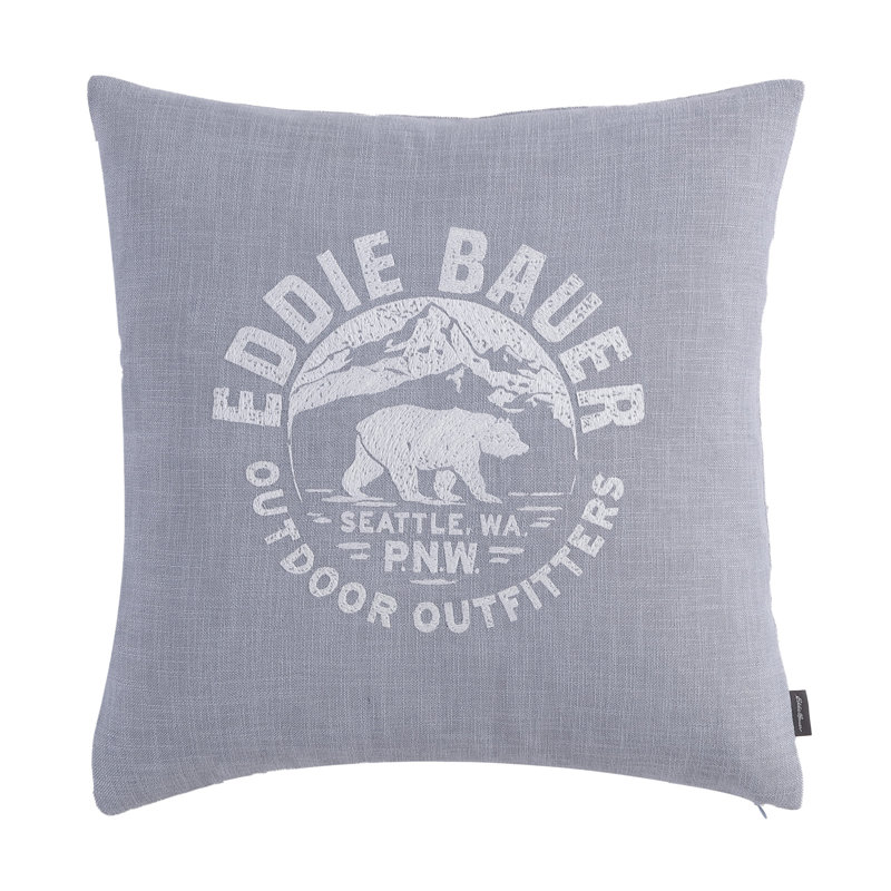 Housse de coussin gris Eddie Bauer