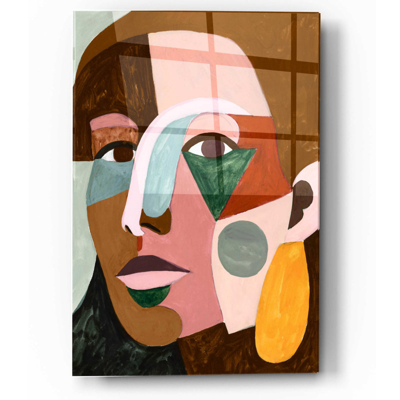 «Geo Face I» par Victoria Borges, H 16 po x l 12 po x P 0,13 po