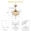 Lustre en cristal 42 po