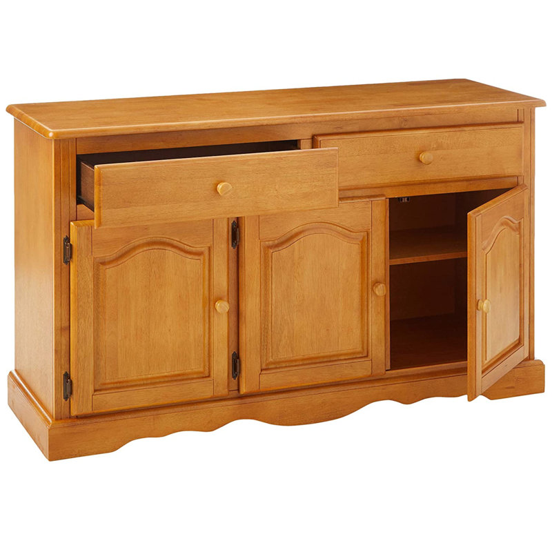 Lillehammer 53'' Solid Wood Sideboard, Rich Honey Light Oak