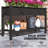 Elevated Wood Planter Box,Raised Garden Bed,With Storage Shelf,Drainage Holes,And Liner-1745960961