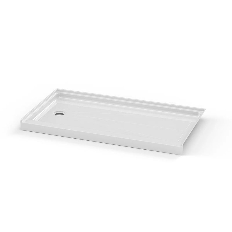 Base de douche simple l 60 po x P 30 po, Gauche