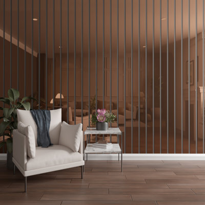 Adjustable Acrylic Slat Wall Panel Kit w/ 4"W Slats
