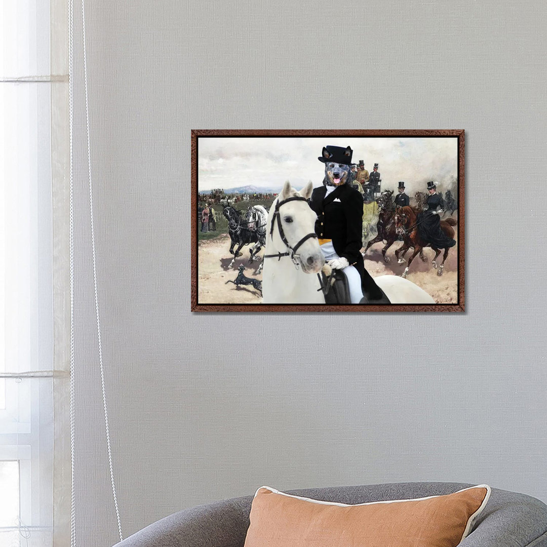 Australian Cattle Dog The Return From Capannelle von Nobility Dogs - Gallery-Wrapped Canvas GiclÃ©e on Canvas