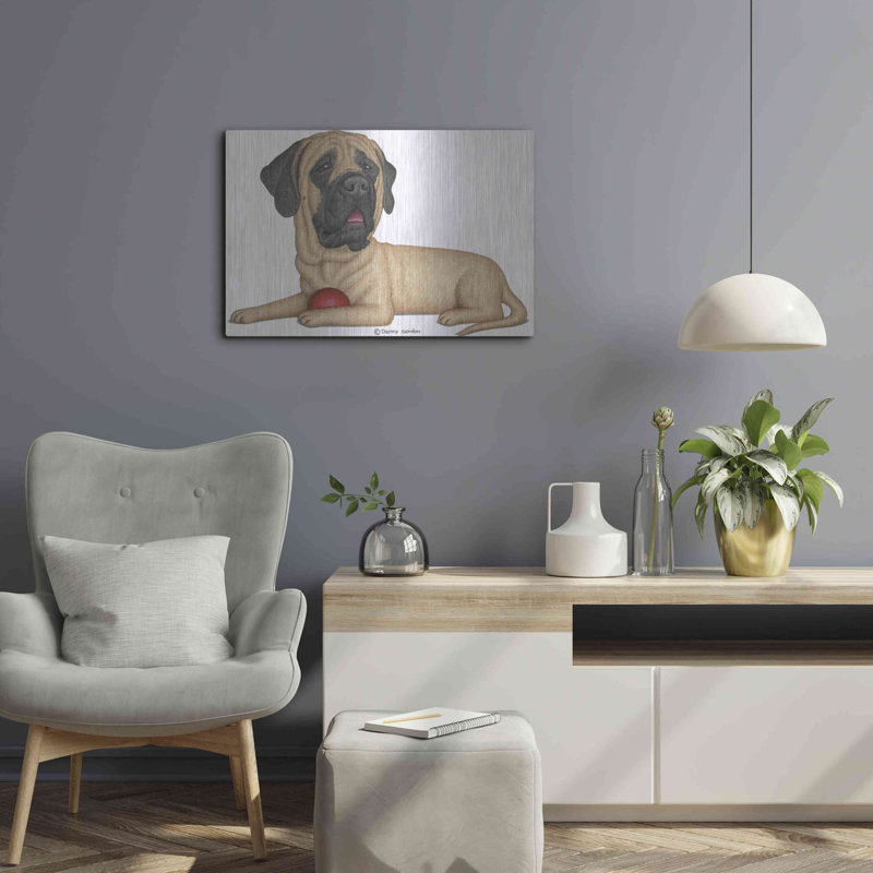 «Mastiff Red Ball» par Danny Gordon, H 16 po x l 24 po