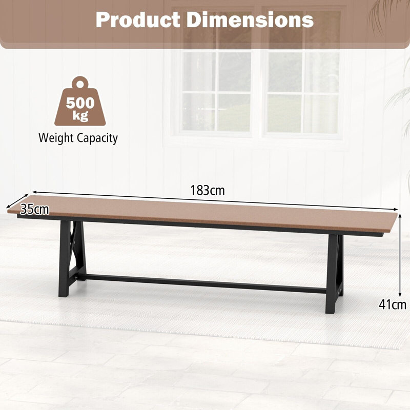 Weirton Metal Outdoor Bench