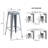 Kendraya Rustic Country Metal Bar & Counter Stool-112458141-112458139-112458140
