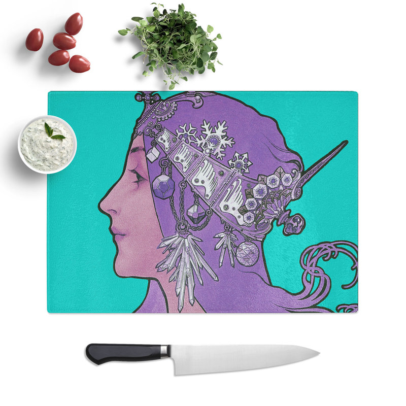 Zodiac by Alphonse Mucha Chopping Board, 0.4cm H x 20cm W x 28.5cm L