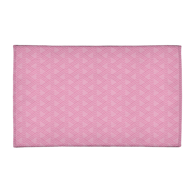 Tapis de zag zone rose monochrome zig, Rectangle 2 pi x 3 pi
