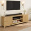Meuble télé cannelé de 80 po, meuble télé moderne avec rangement, meuble média en bois avec porte cannelée et poignée dorée pour le salon, la chambre à coucher-1770260338